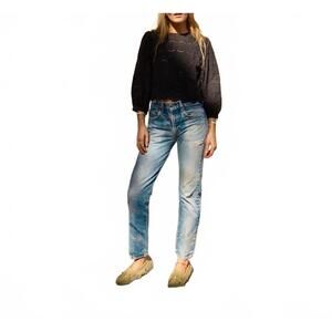 NEW NATALIE MARTIN lisa crew neck top in black